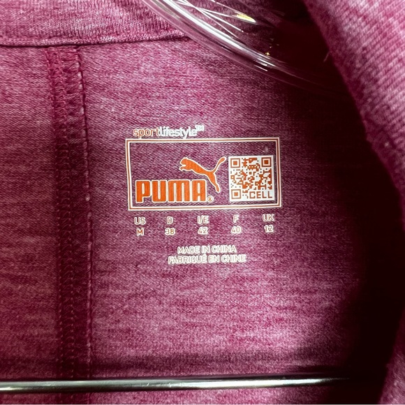Puma Women's Pink Athletic Track Pullover Top with Thumb holes, Size Medium - Picture 5 of 16
